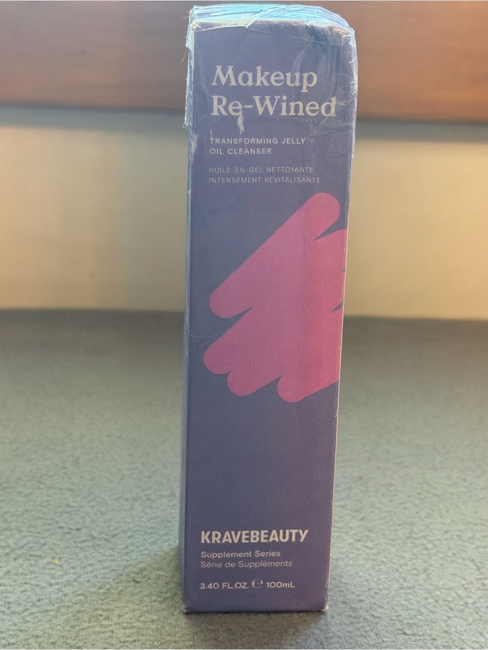 NIB KraveBeauty Makeup Re-Wined Transforming Jelly Oil Cleanser 100ml
